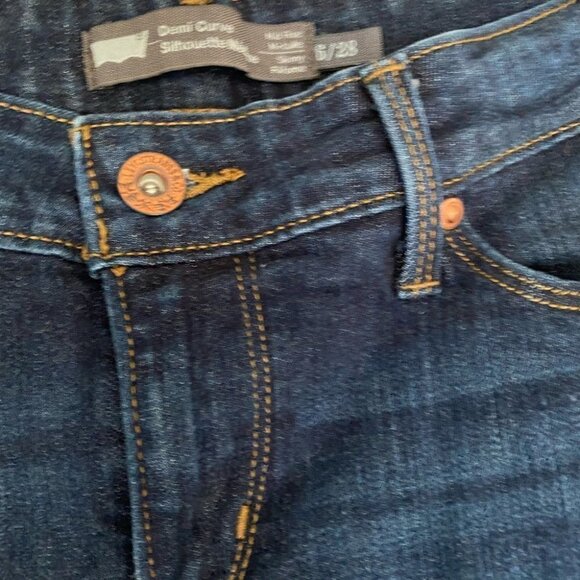 LEVI’S Demi Curve Dark Wash Denim Jeans Women’s Size 28 - Picture 10 of 16